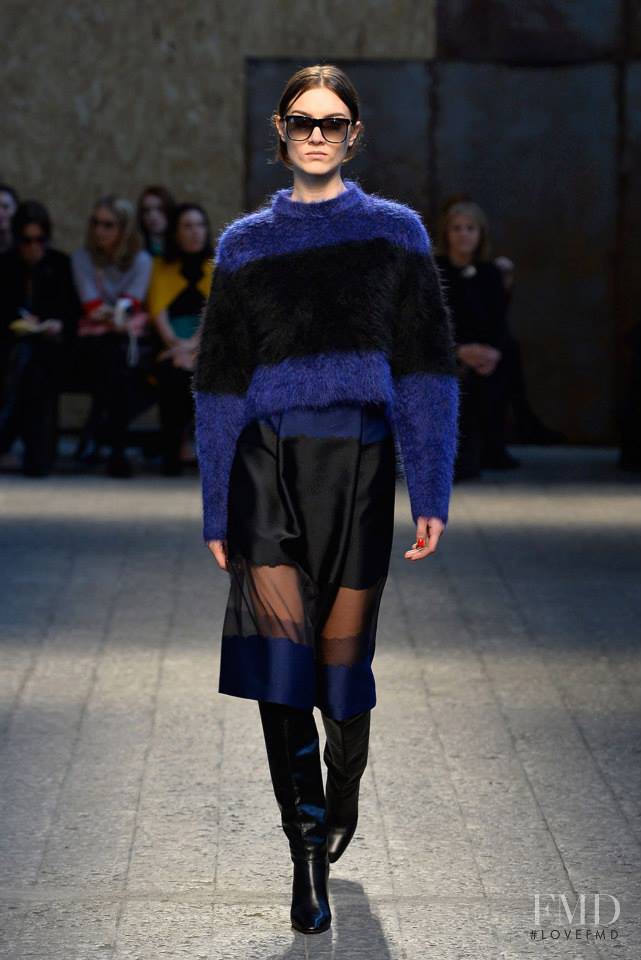 Ronja Furrer featured in  the Sportmax fashion show for Autumn/Winter 2014