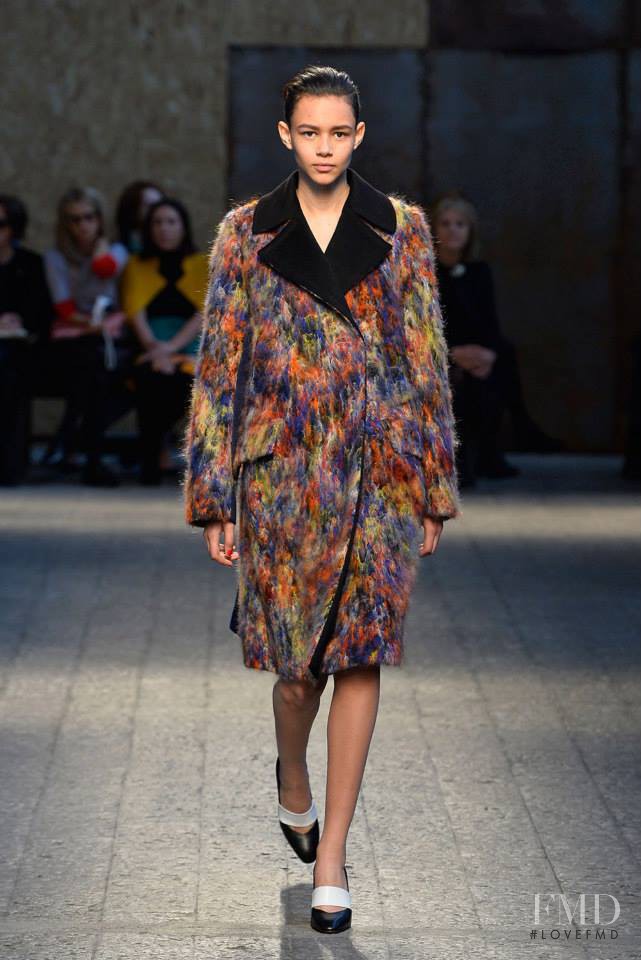 Binx Walton featured in  the Sportmax fashion show for Autumn/Winter 2014