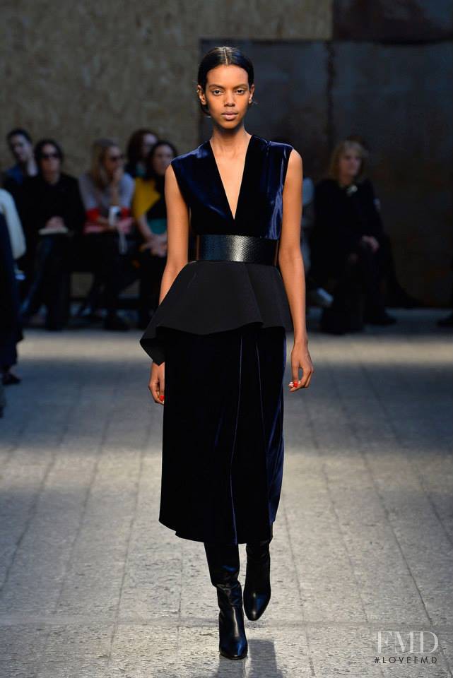 Grace Mahary featured in  the Sportmax fashion show for Autumn/Winter 2014