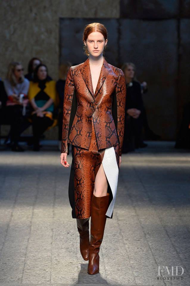 Magdalena Jasek featured in  the Sportmax fashion show for Autumn/Winter 2014