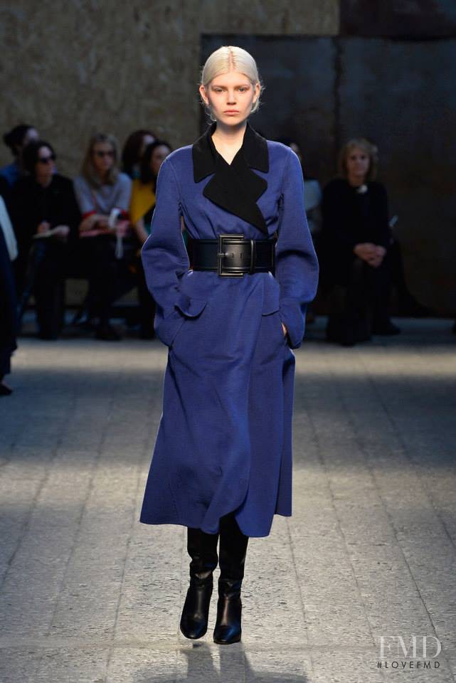 Ola Rudnicka featured in  the Sportmax fashion show for Autumn/Winter 2014