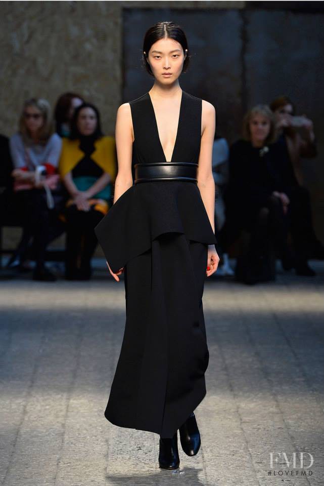 Sung Hee Kim featured in  the Sportmax fashion show for Autumn/Winter 2014