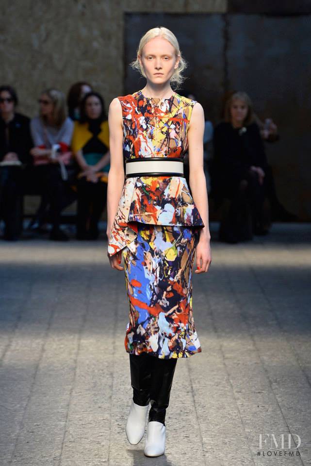 Maja Salamon featured in  the Sportmax fashion show for Autumn/Winter 2014