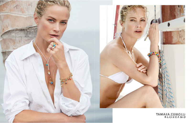 Carolyn Murphy featured in  the Tamara Comolli advertisement for Autumn/Winter 2019