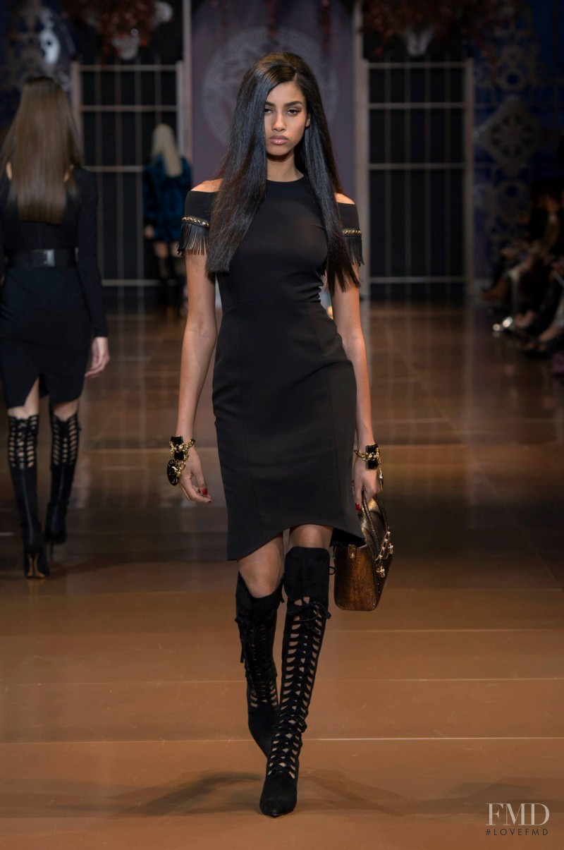 Imaan Hammam featured in  the Versace fashion show for Autumn/Winter 2014