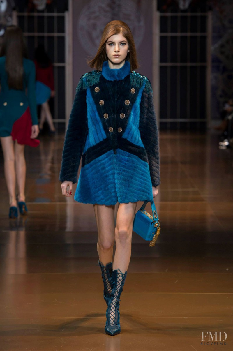 Valery Kaufman featured in  the Versace fashion show for Autumn/Winter 2014