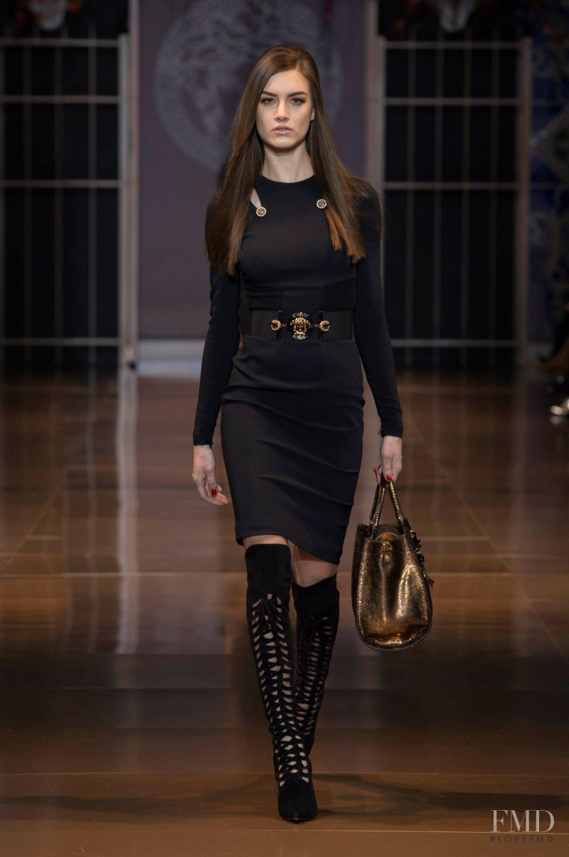 Ronja Furrer featured in  the Versace fashion show for Autumn/Winter 2014