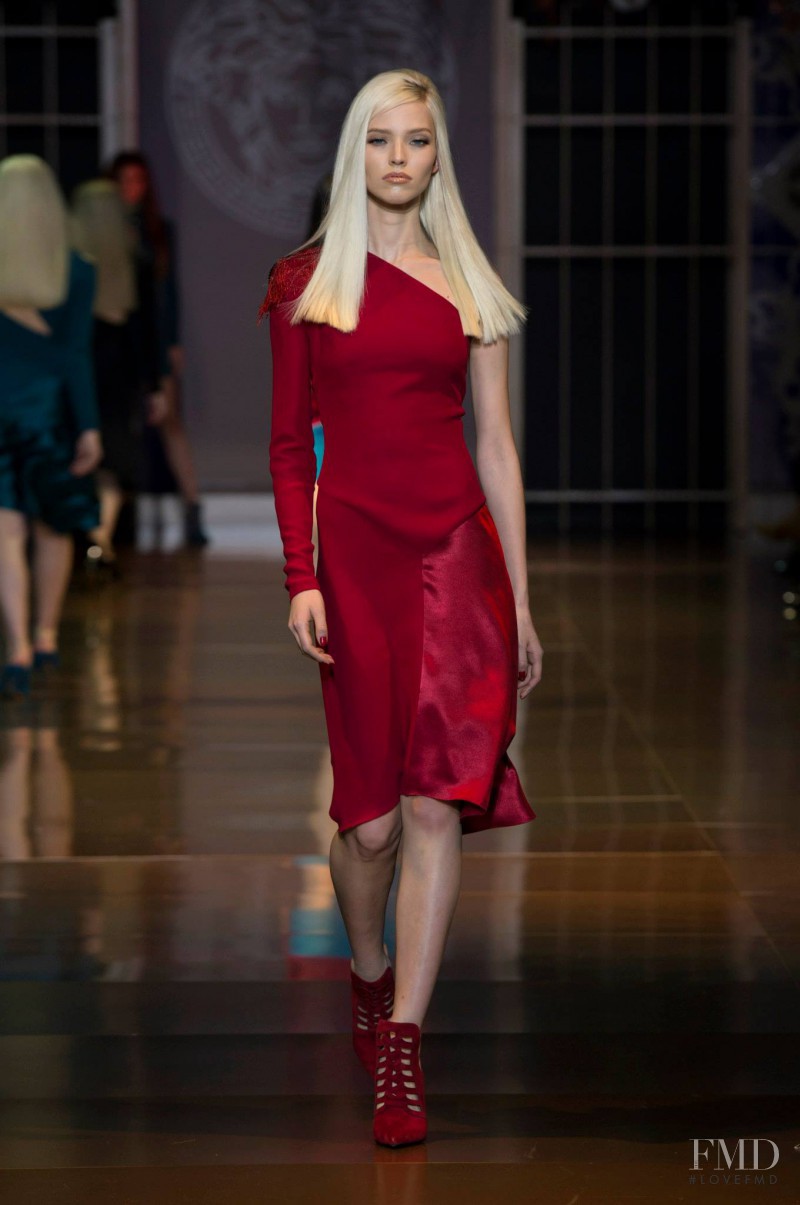 Sasha Luss featured in  the Versace fashion show for Autumn/Winter 2014