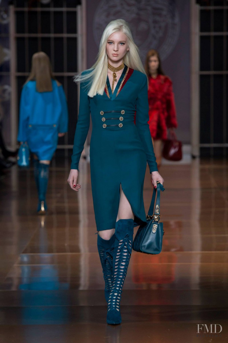 Nastya Sten featured in  the Versace fashion show for Autumn/Winter 2014