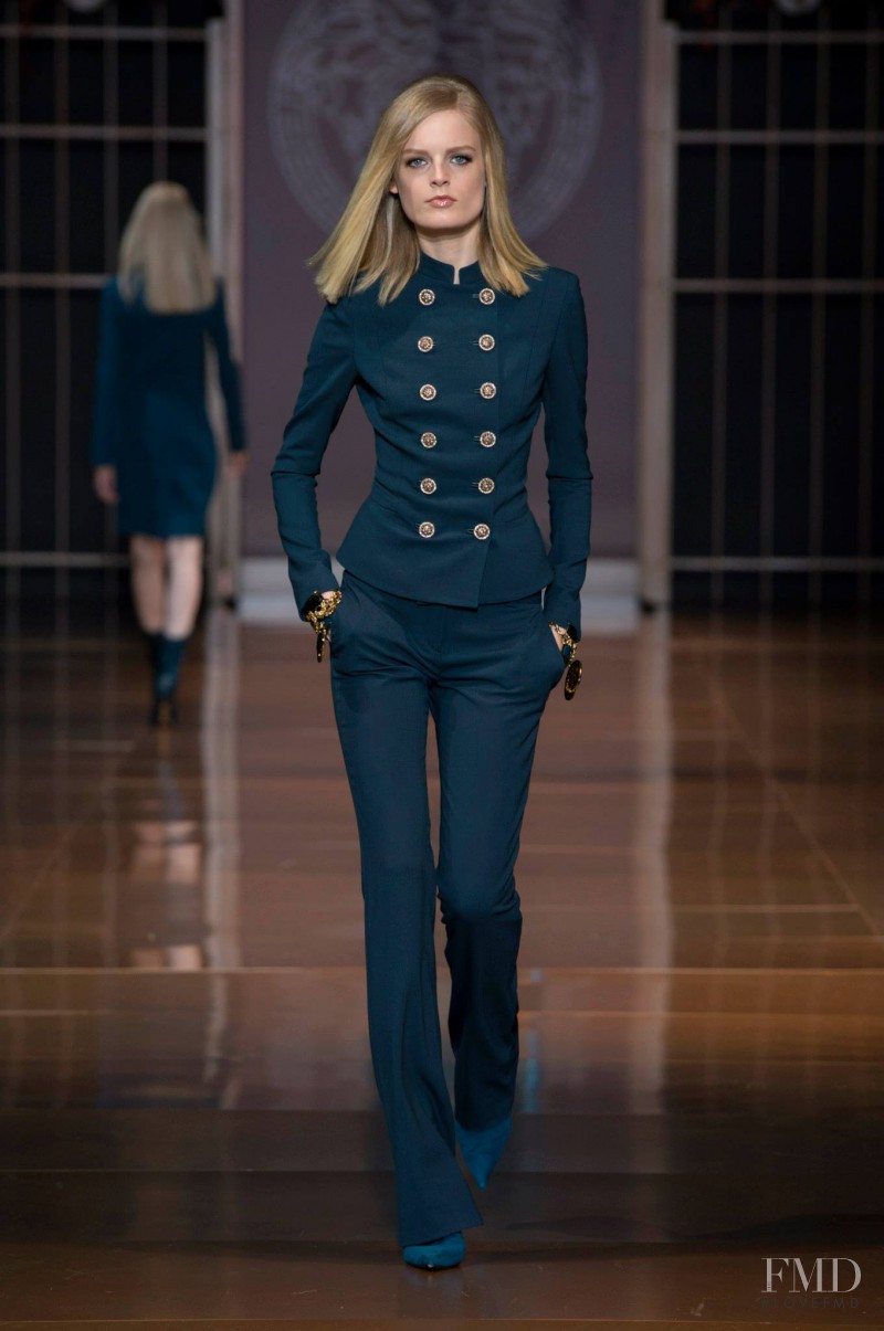 Hanne Gaby Odiele featured in  the Versace fashion show for Autumn/Winter 2014