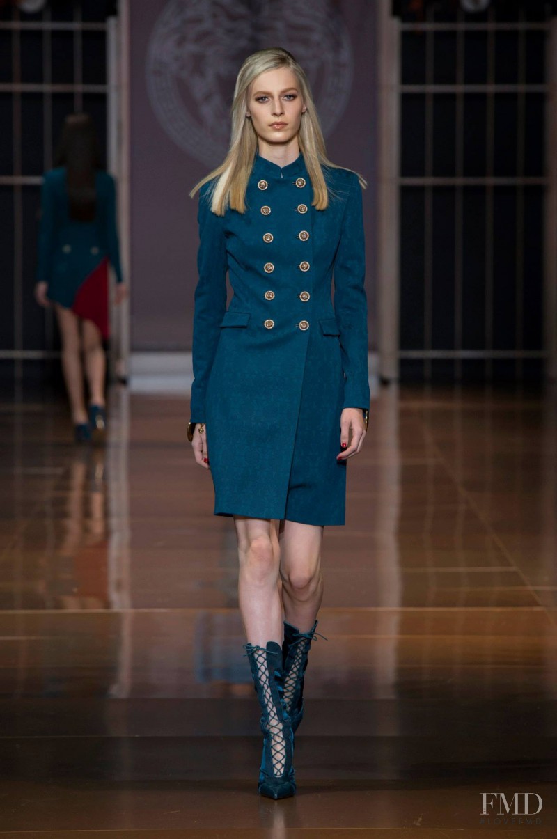 Julia Nobis featured in  the Versace fashion show for Autumn/Winter 2014