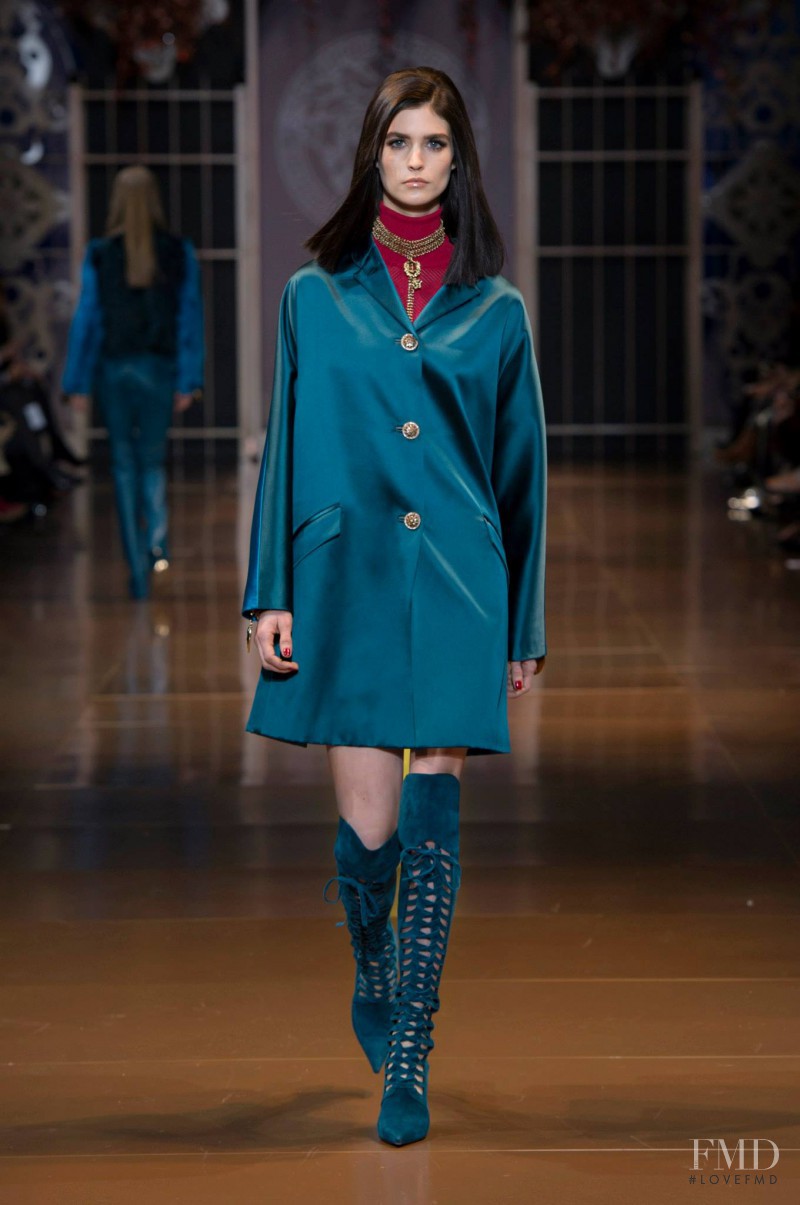 Manon Leloup featured in  the Versace fashion show for Autumn/Winter 2014
