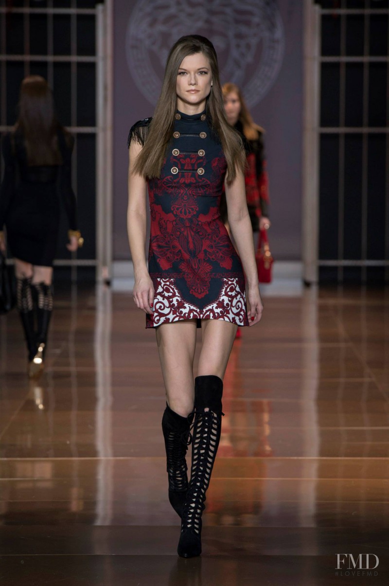 Kasia Struss featured in  the Versace fashion show for Autumn/Winter 2014