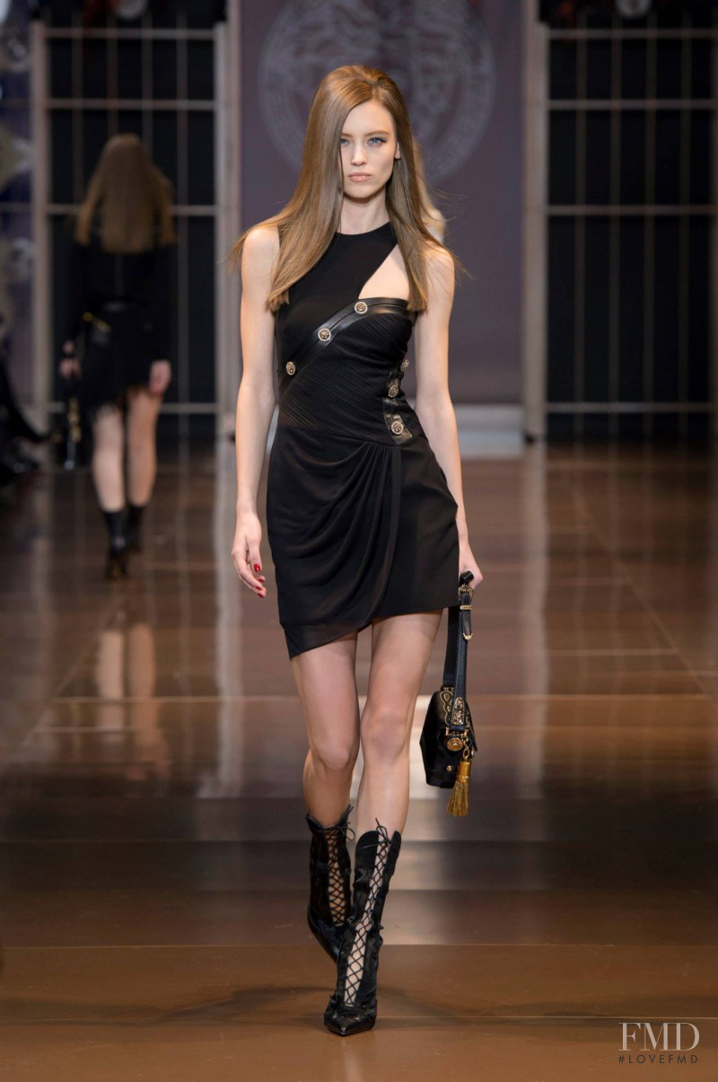 Mila Krasnoiarova featured in  the Versace fashion show for Autumn/Winter 2014