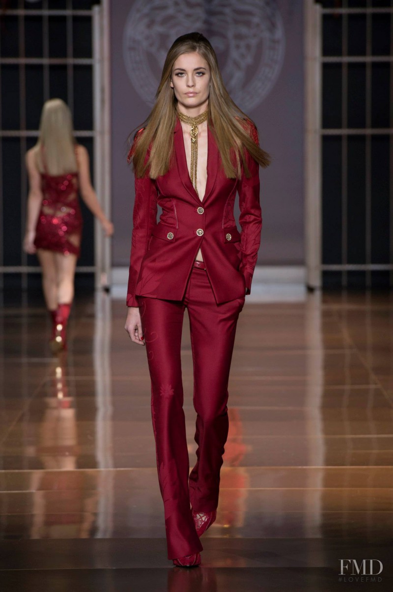 Nadja Bender featured in  the Versace fashion show for Autumn/Winter 2014