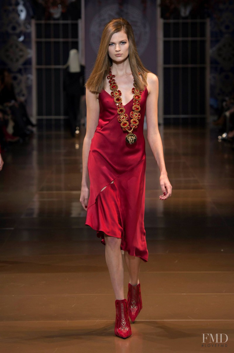 Bette Franke featured in  the Versace fashion show for Autumn/Winter 2014