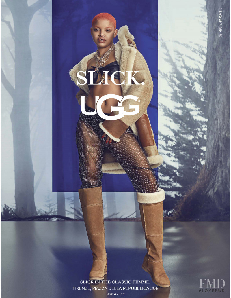 Slick Woods featured in  the UGG Australia advertisement for Autumn/Winter 2019