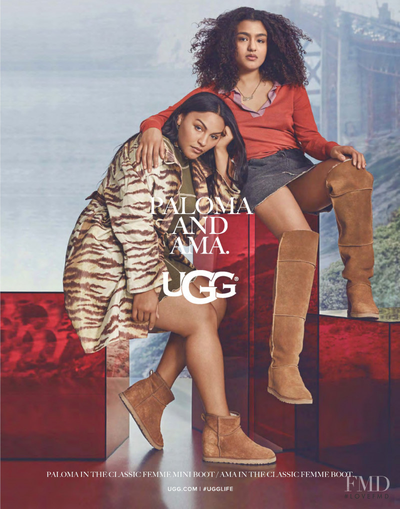Paloma Elsesser featured in  the UGG Australia advertisement for Autumn/Winter 2019