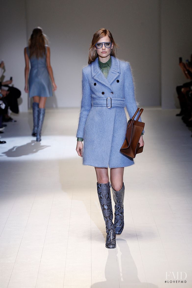 Vanessa Axente featured in  the Gucci Boyish Romanticism fashion show for Autumn/Winter 2014