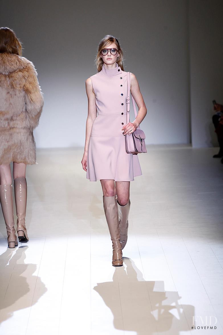 Sigrid Agren featured in  the Gucci Boyish Romanticism fashion show for Autumn/Winter 2014