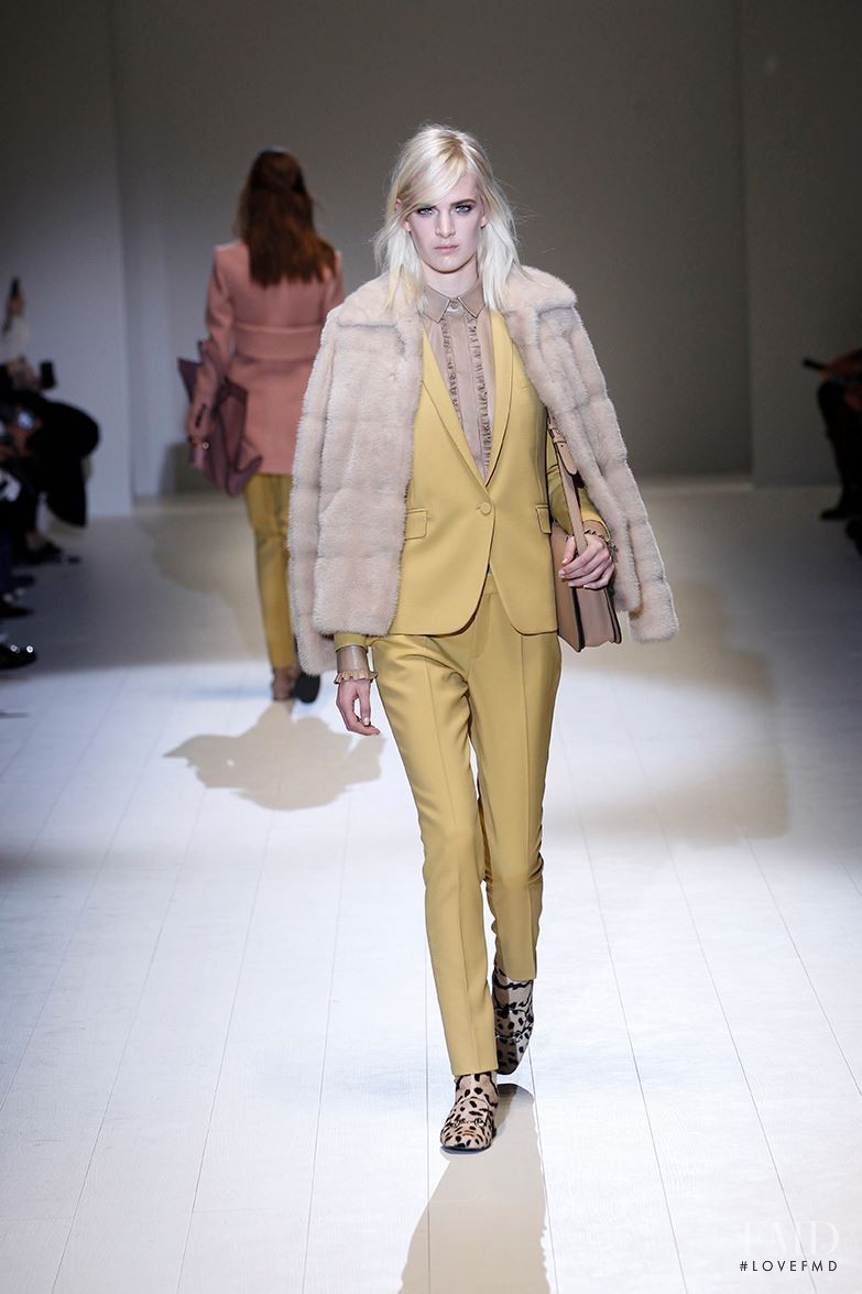 Ashleigh Good featured in  the Gucci Boyish Romanticism fashion show for Autumn/Winter 2014