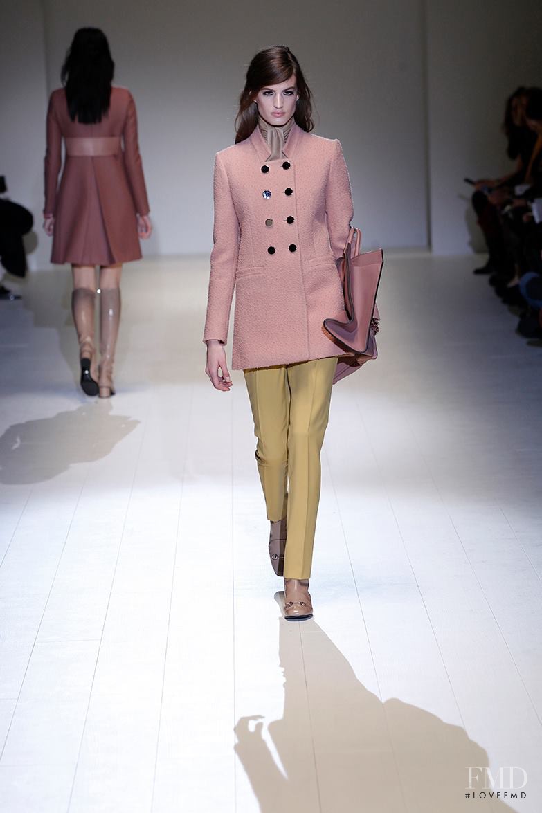 Elodia Prieto featured in  the Gucci Boyish Romanticism fashion show for Autumn/Winter 2014