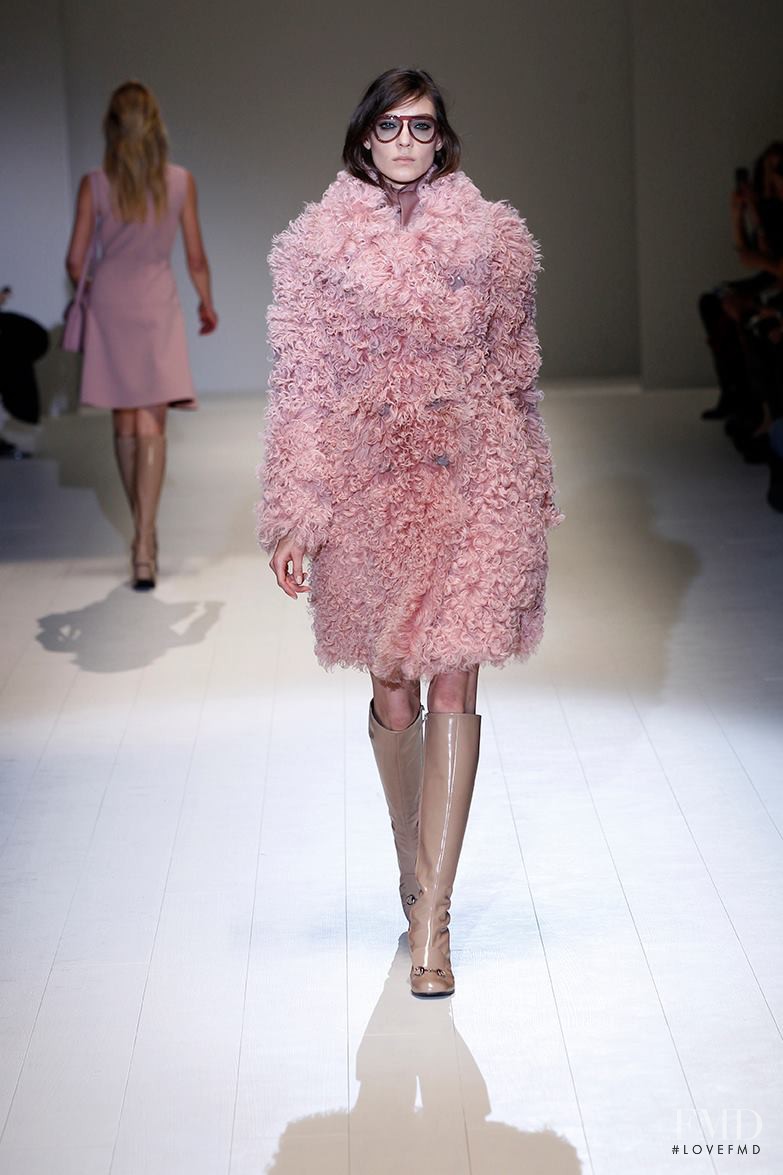 Kati Nescher featured in  the Gucci Boyish Romanticism fashion show for Autumn/Winter 2014