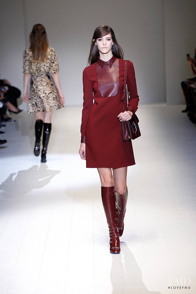 Carla Ciffoni featured in  the Gucci Boyish Romanticism fashion show for Autumn/Winter 2014