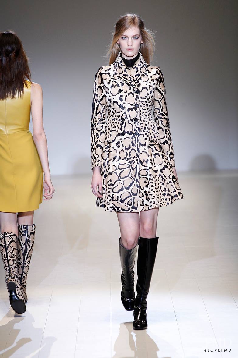 Vanessa Axente featured in  the Gucci Boyish Romanticism fashion show for Autumn/Winter 2014