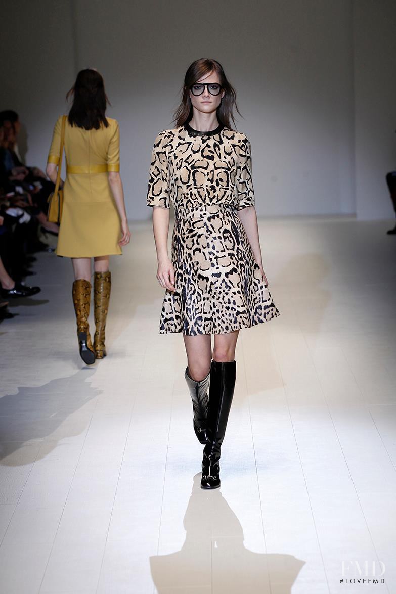 Kasia Struss featured in  the Gucci Boyish Romanticism fashion show for Autumn/Winter 2014