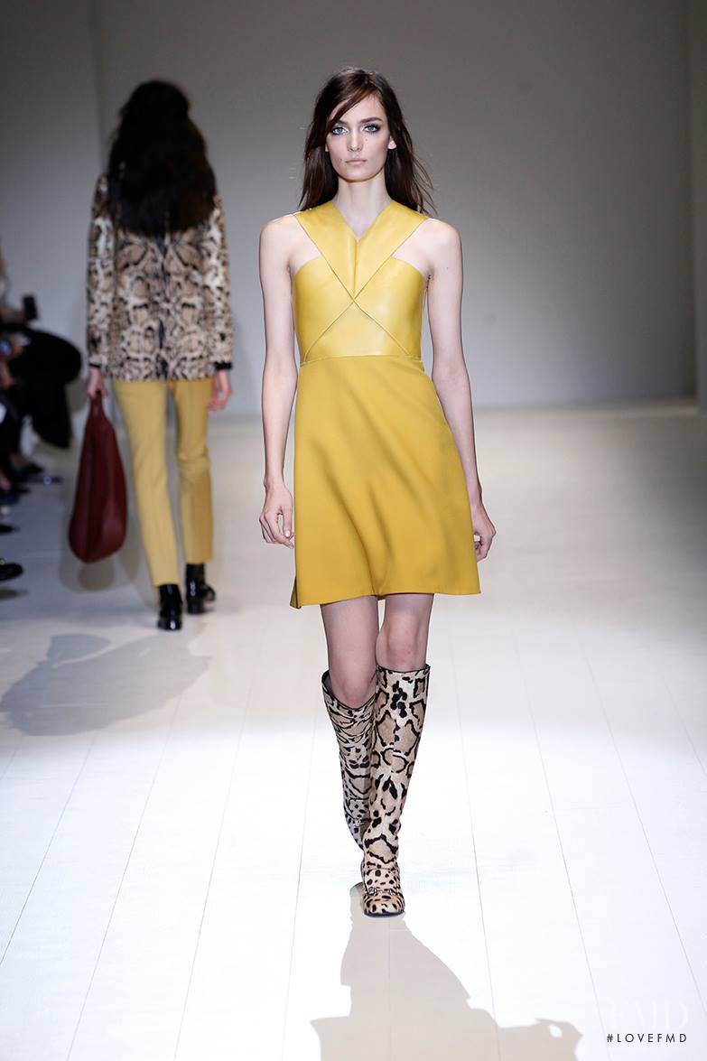 Zuzanna Bijoch featured in  the Gucci Boyish Romanticism fashion show for Autumn/Winter 2014