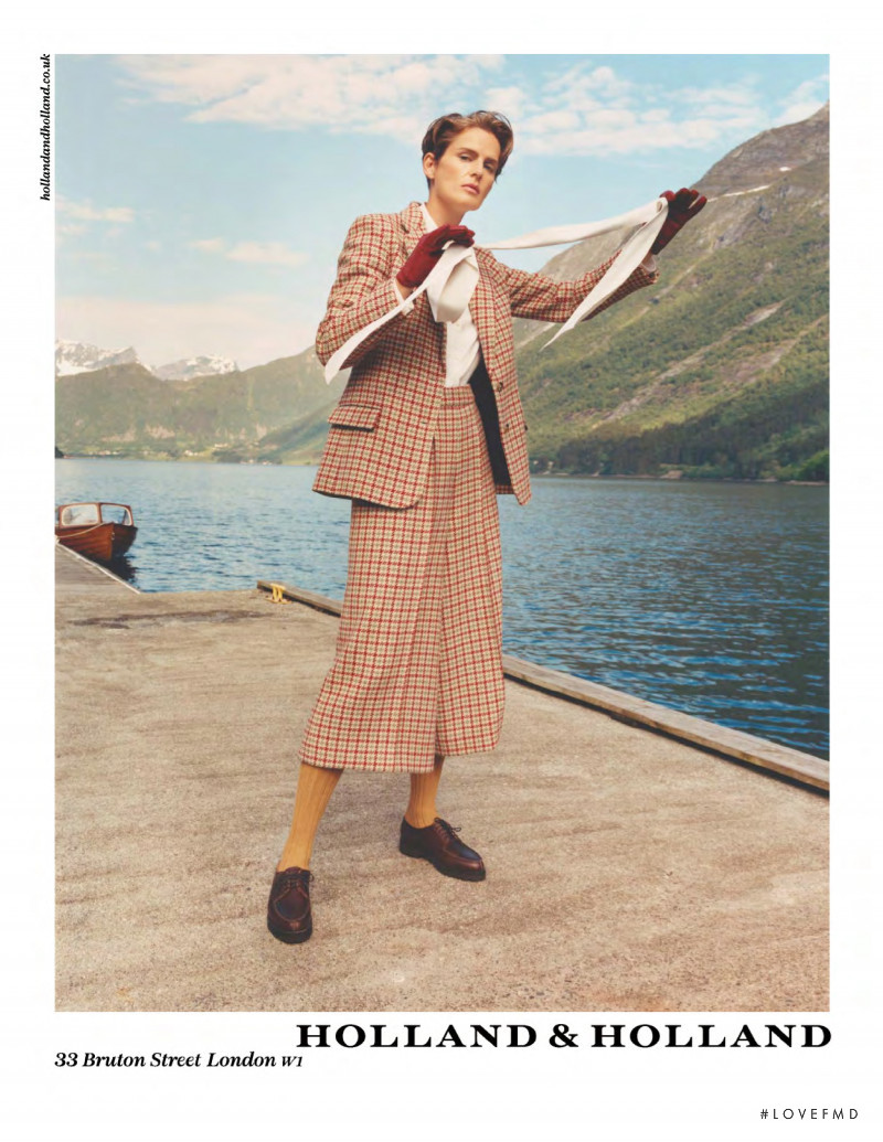 Stella Tennant featured in  the Holland & Holland advertisement for Autumn/Winter 2019