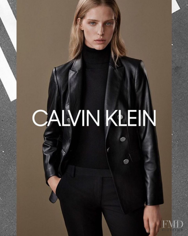 Abby Champion featured in  the Calvin Klein advertisement for Autumn/Winter 2019