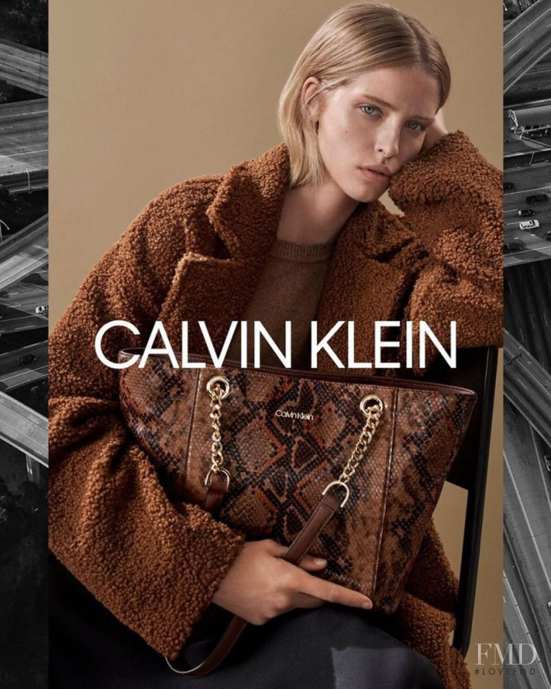 Abby Champion featured in  the Calvin Klein advertisement for Autumn/Winter 2019