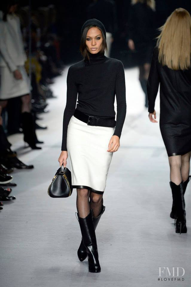 Joan Smalls featured in  the Tom Ford fashion show for Autumn/Winter 2014