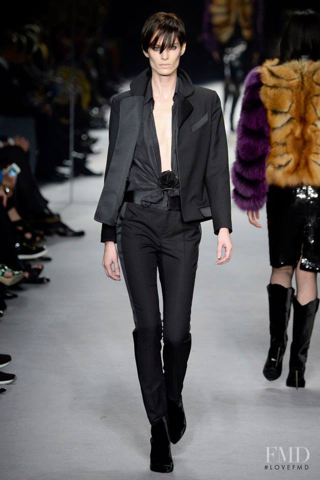 Iris Strubegger featured in  the Tom Ford fashion show for Autumn/Winter 2014