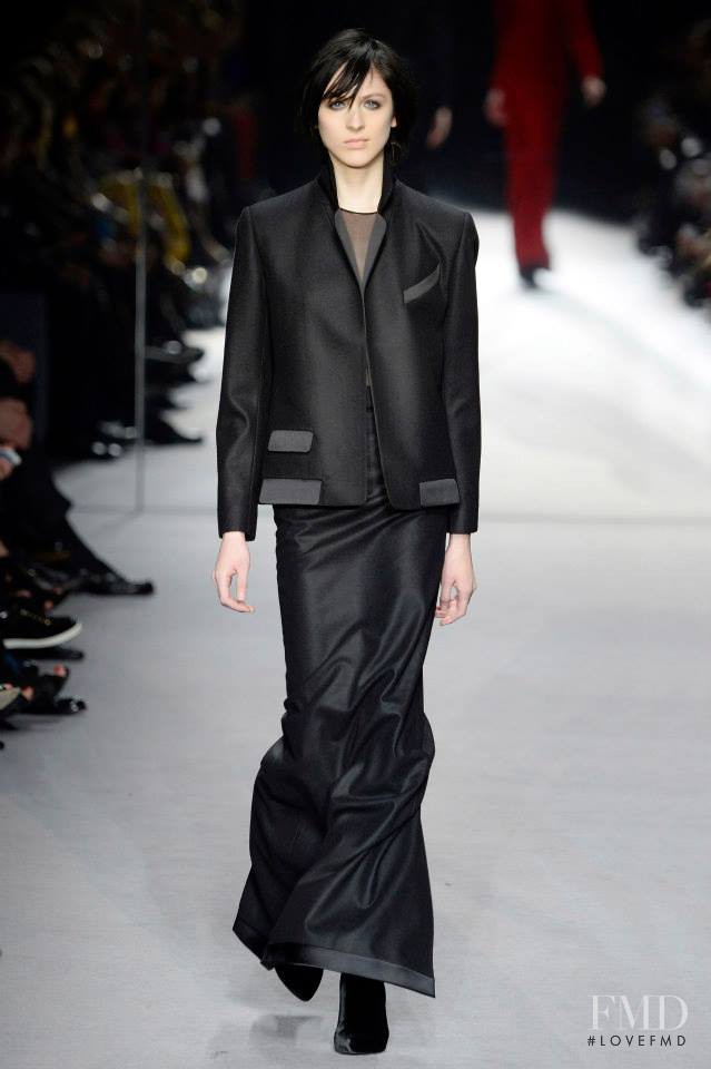 Lida Fox featured in  the Tom Ford fashion show for Autumn/Winter 2014