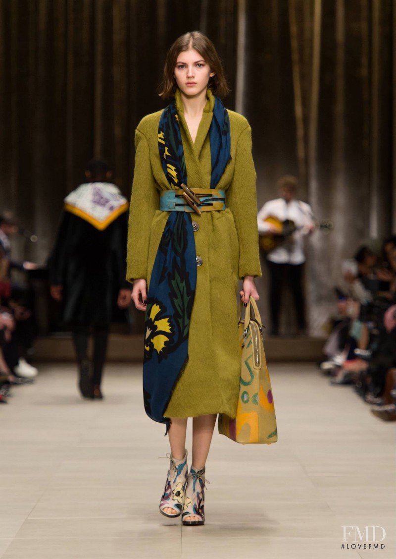 Valery Kaufman featured in  the Burberry Prorsum fashion show for Autumn/Winter 2014