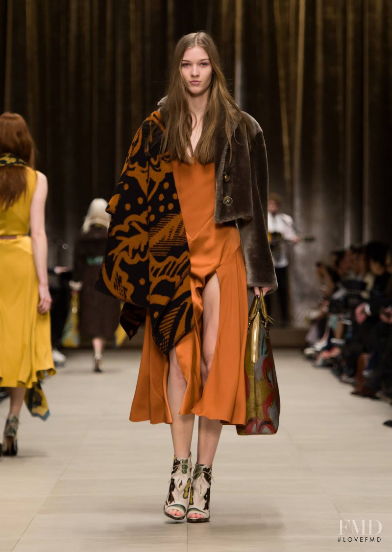 Elena Bartels featured in  the Burberry Prorsum fashion show for Autumn/Winter 2014