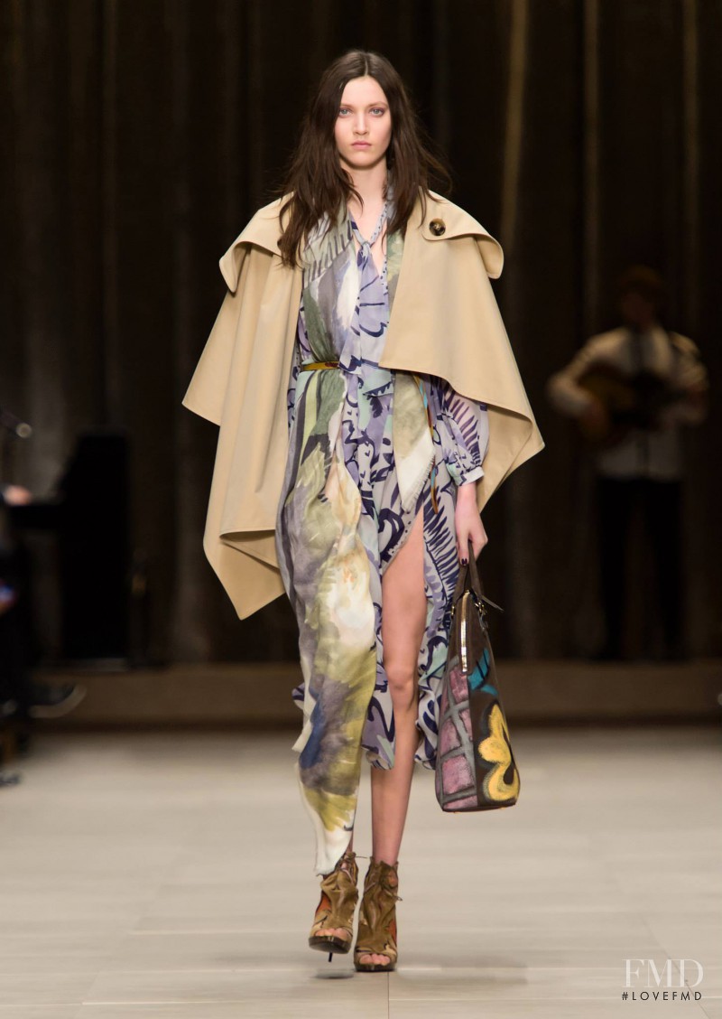 Matilda Lowther featured in  the Burberry Prorsum fashion show for Autumn/Winter 2014