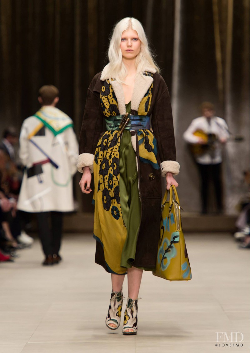 Ola Rudnicka featured in  the Burberry Prorsum fashion show for Autumn/Winter 2014