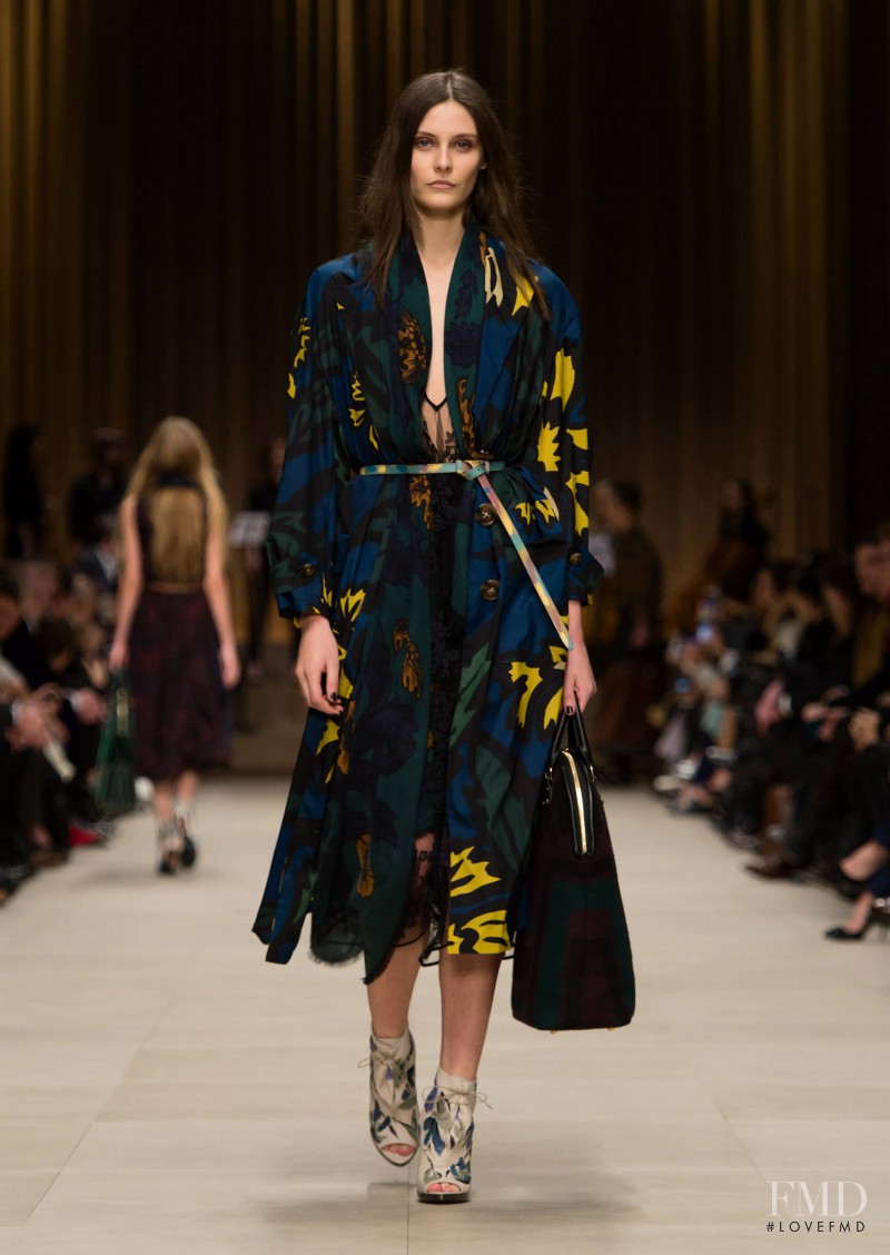 Charlotte Wiggins featured in  the Burberry Prorsum fashion show for Autumn/Winter 2014
