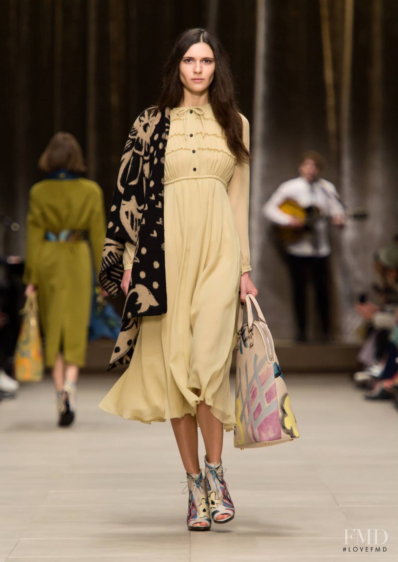 Iana Godnia featured in  the Burberry Prorsum fashion show for Autumn/Winter 2014