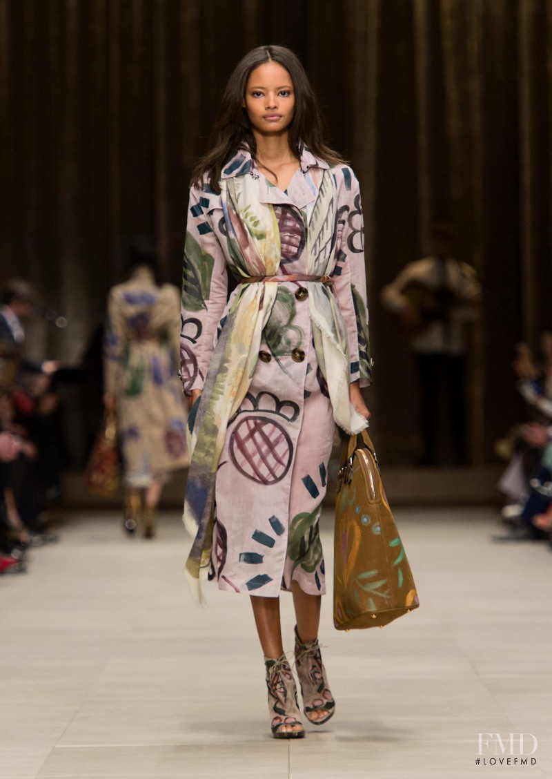 Malaika Firth featured in  the Burberry Prorsum fashion show for Autumn/Winter 2014