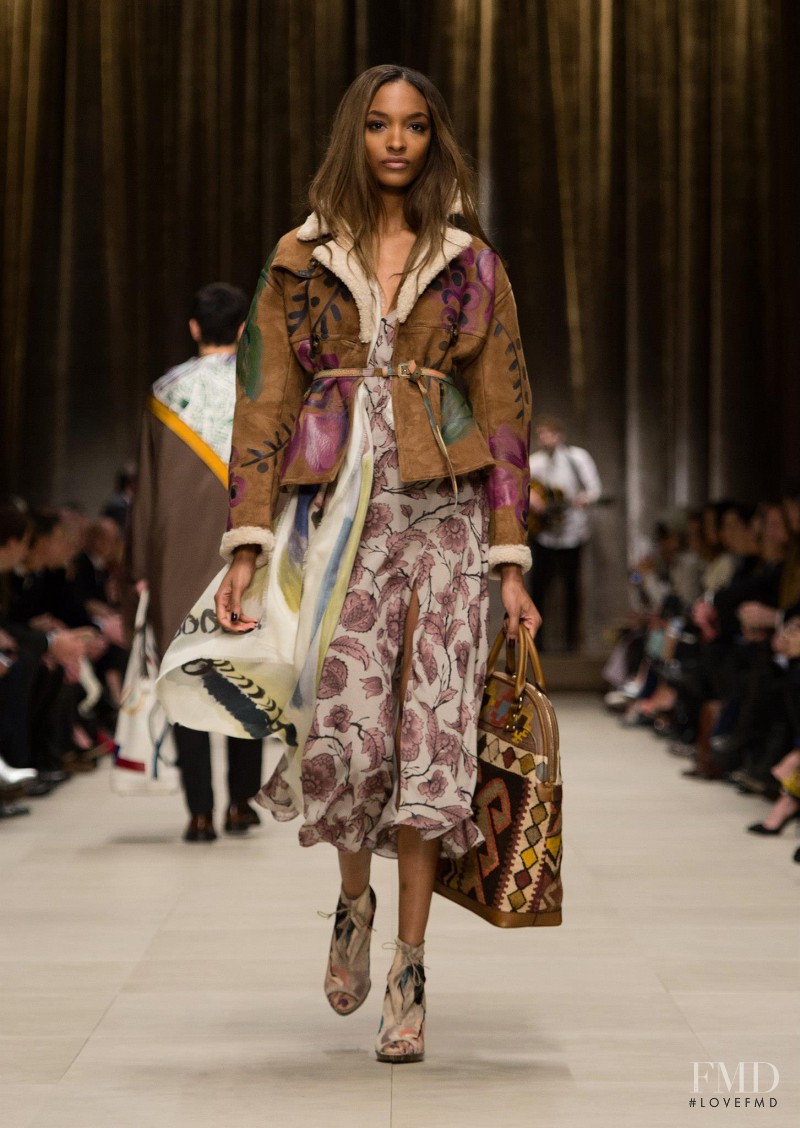 Jourdan Dunn featured in  the Burberry Prorsum fashion show for Autumn/Winter 2014