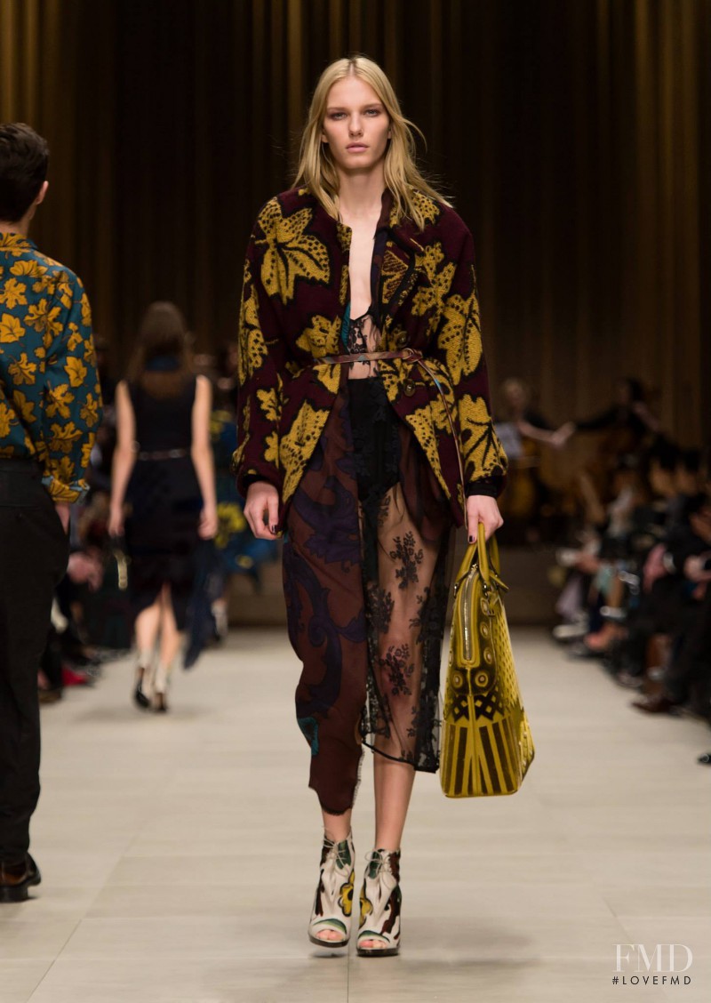 Marique Schimmel featured in  the Burberry Prorsum fashion show for Autumn/Winter 2014