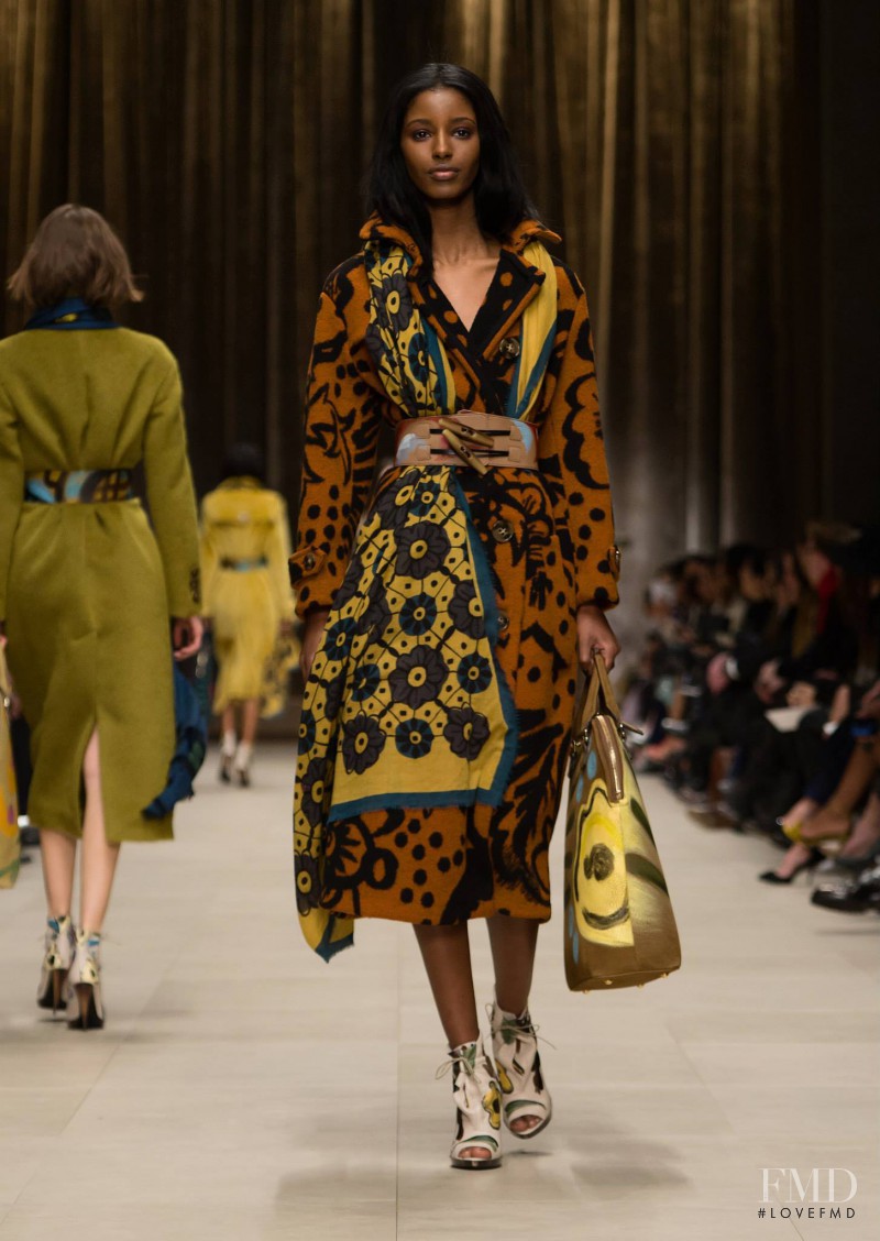 Senait Gidey featured in  the Burberry Prorsum fashion show for Autumn/Winter 2014