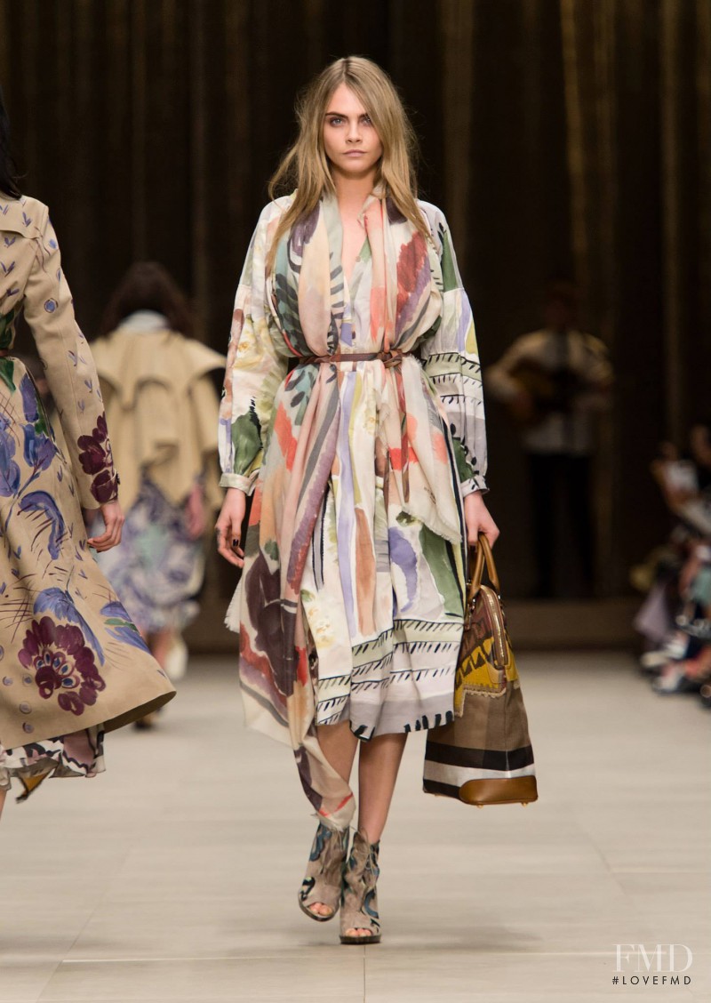 Cara Delevingne featured in  the Burberry Prorsum fashion show for Autumn/Winter 2014
