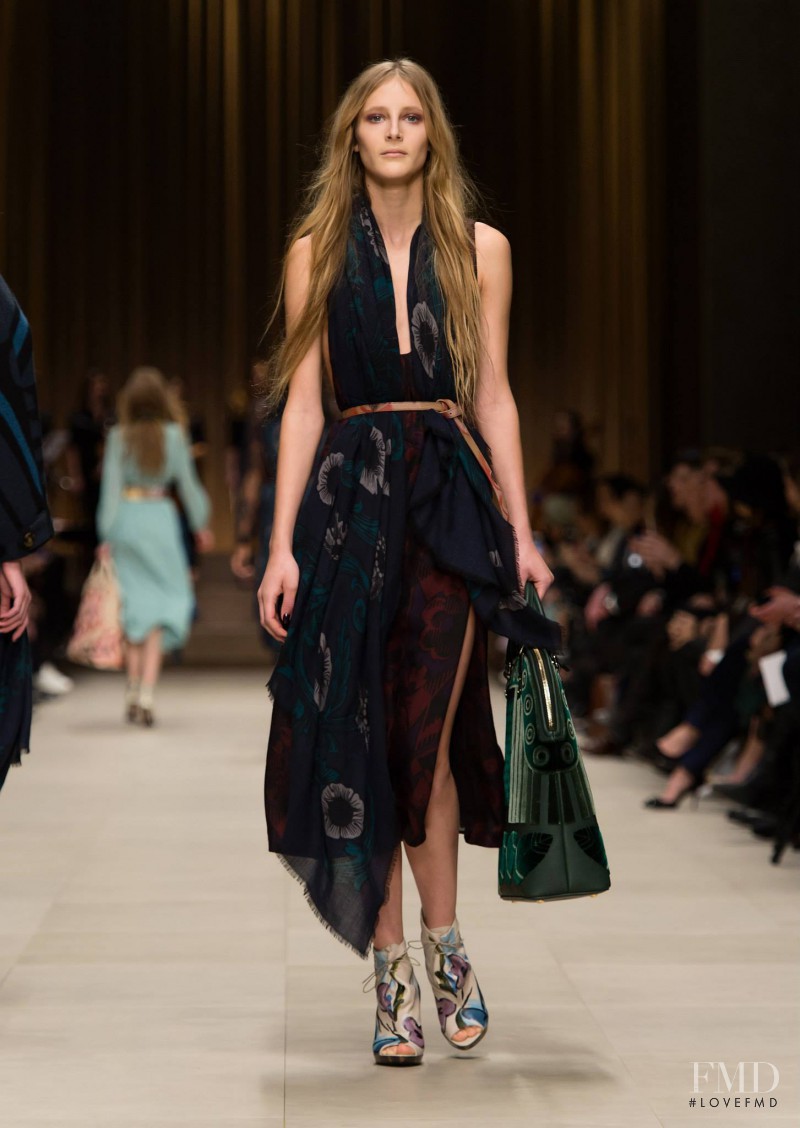 Olympia Campbell featured in  the Burberry Prorsum fashion show for Autumn/Winter 2014