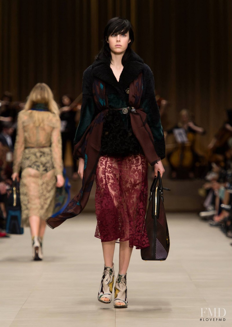 Edie Campbell featured in  the Burberry Prorsum fashion show for Autumn/Winter 2014